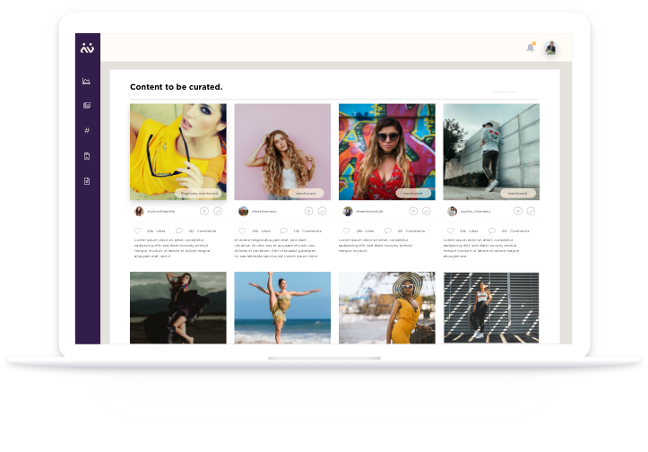 User interface of endorsed content engine